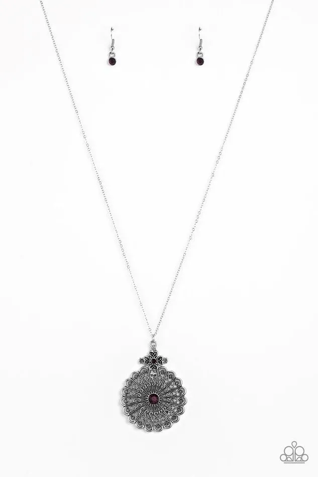 Necklaces Paparazzi Jewelry Paparazzi Necklace Walk On The WILDFLOWER Side Purple