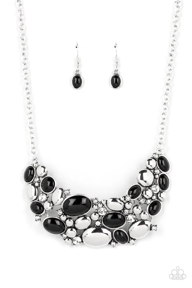 Necklaces Paparazzi Necklace Contemporary Calamity Black Paparazzi Jewelry