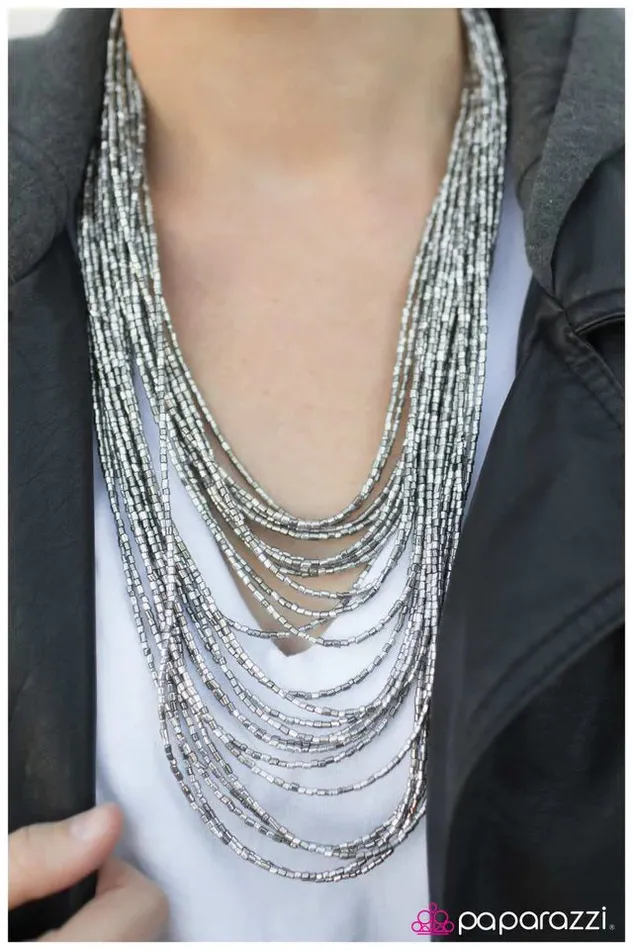 Necklaces Paparazzi Necklace Desert Ice Silver Paparazzi Jewelry