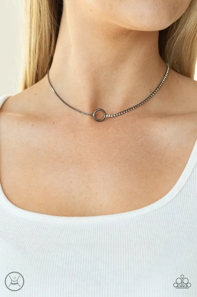 Necklaces Paparazzi Necklace Gotta Split Black Paparazzi Jewelry