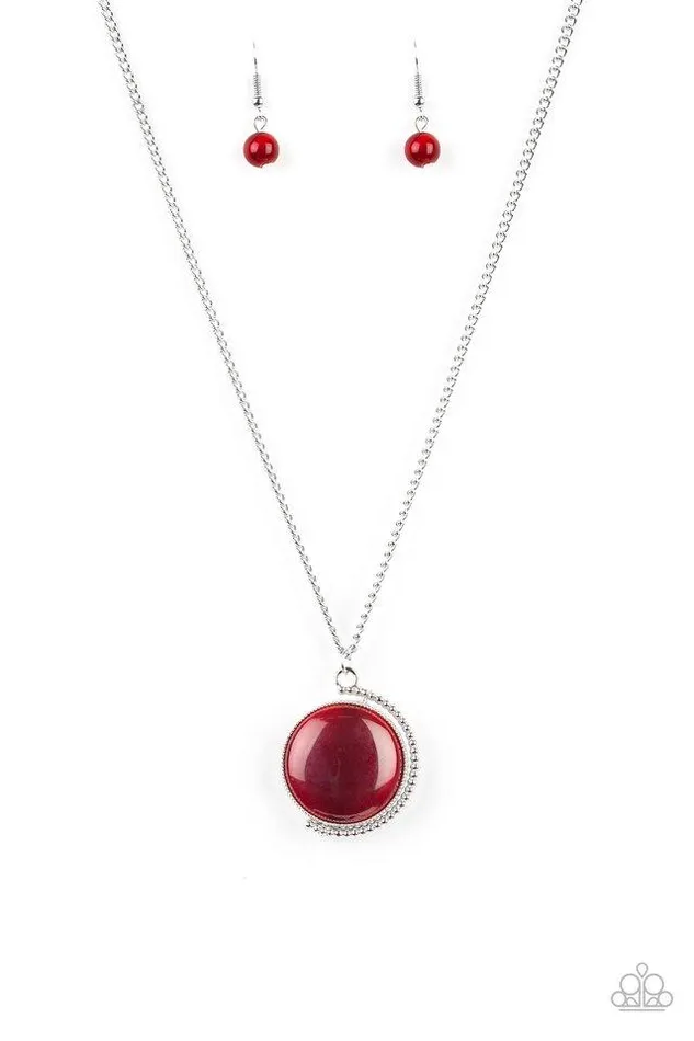 Necklaces Paparazzi Necklace Luminous Lagoon Red Paparazzi Jewelry