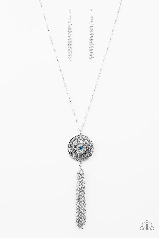 Necklaces Paparazzi Necklace Noble Navigator Blue Paparazzi Jewelry