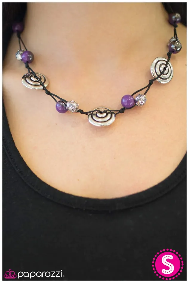 Necklaces Paparazzi Necklace Take Aim Purple Paparazzi Jewelry