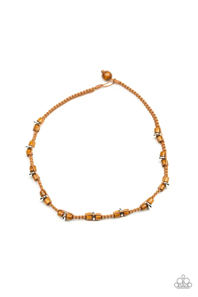 Necklaces Paparazzi Necklace WOOD You Believe It Brown Paparazzi Jewelry