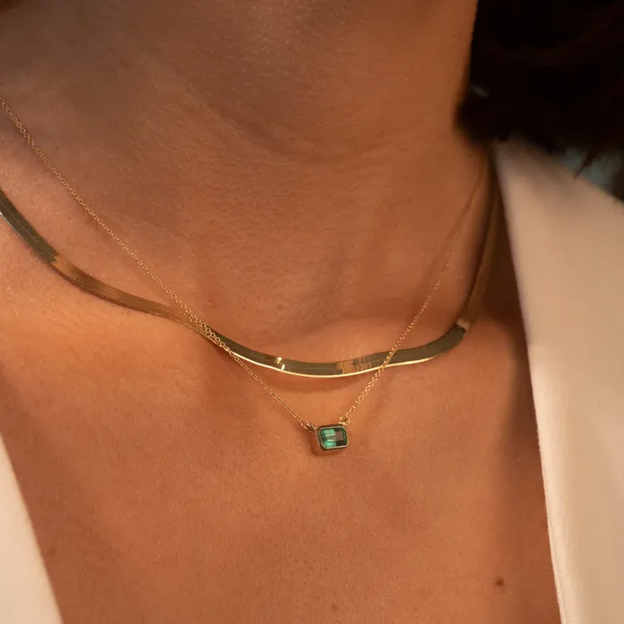 Necklaces RG 14k Emerald Hera Necklace