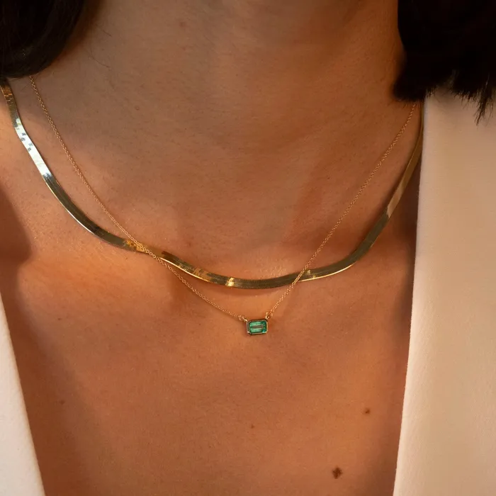 Necklaces RG 14k Emerald Hera Necklace