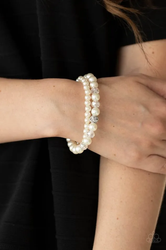 Paparazzi Bracelet Cotton Candy Dreams White Paparazzi Jewelry Bracelets