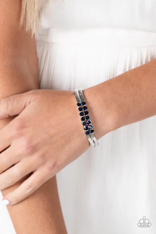 Paparazzi Bracelet Doubled Down Dazzle Blue Paparazzi Jewelry Bracelets