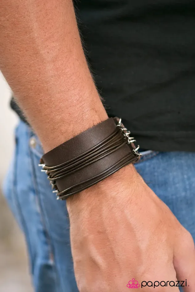 Paparazzi Bracelet Every Man For Himself Brown Paparazzi Jewelry Bracelets