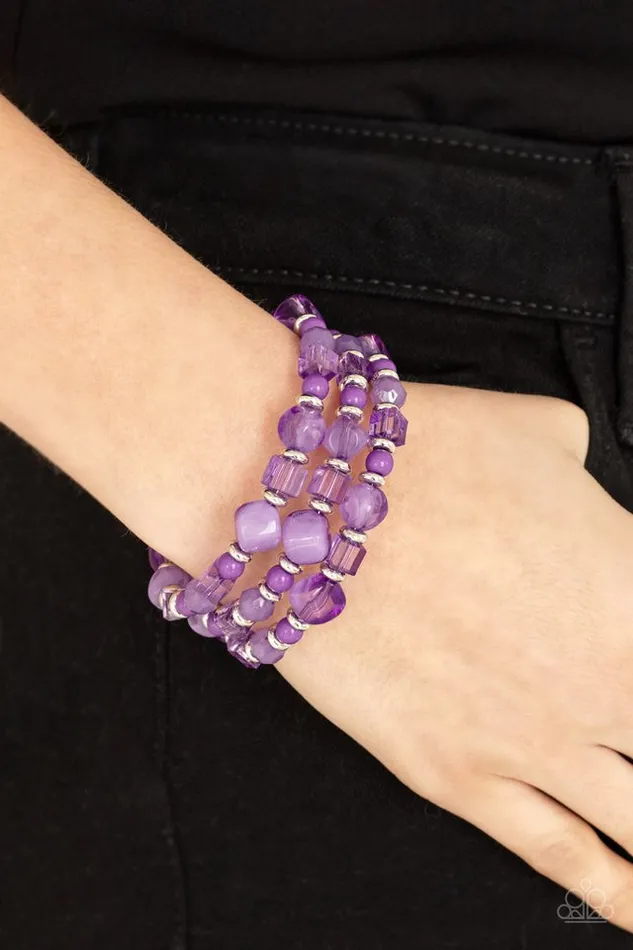 Paparazzi Bracelet Girly Girl Glimmer Purple Paparazzi Jewelry Bracelets