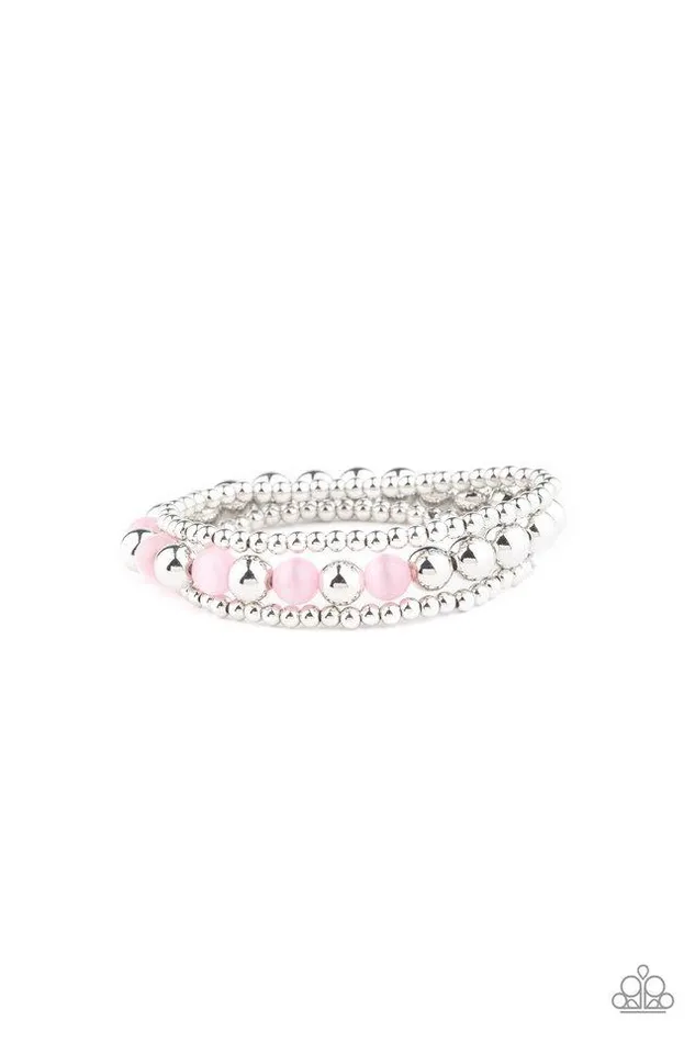 Paparazzi Bracelet Go With The GLOW Pink Paparazzi Jewelry Bracelets