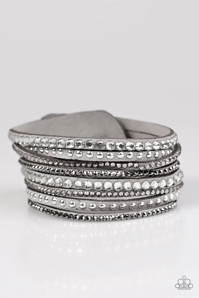 Paparazzi Bracelet Guitars and Glitter Silver Paparazzi Jewelry Bracelets