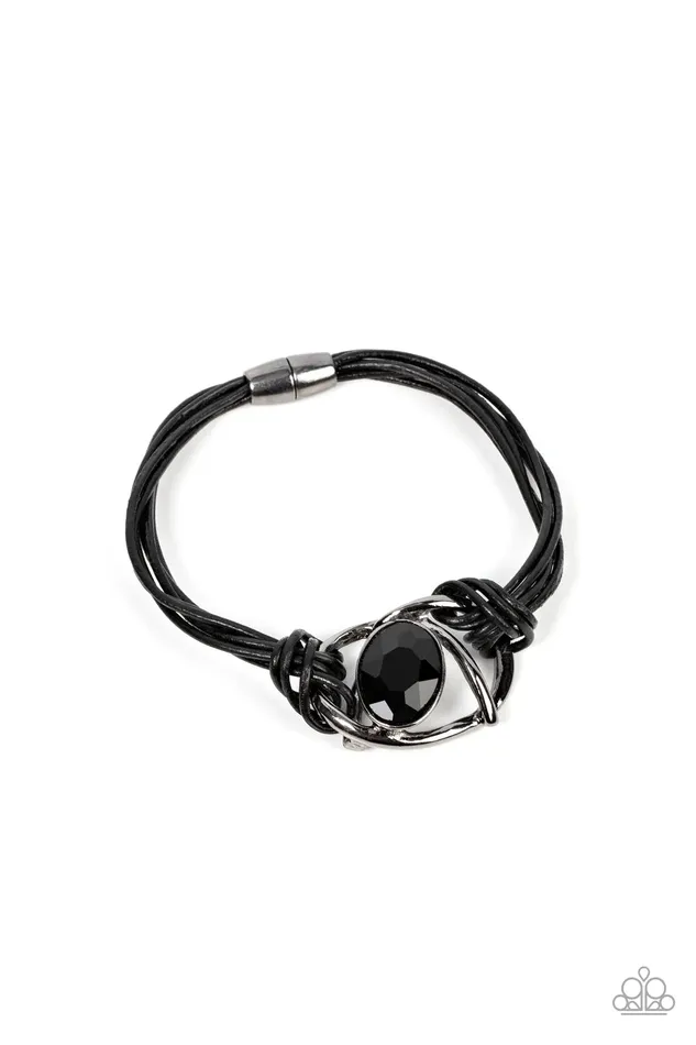 Paparazzi Bracelet Keep Your Distance Black Paparazzi Jewelry Bracelets