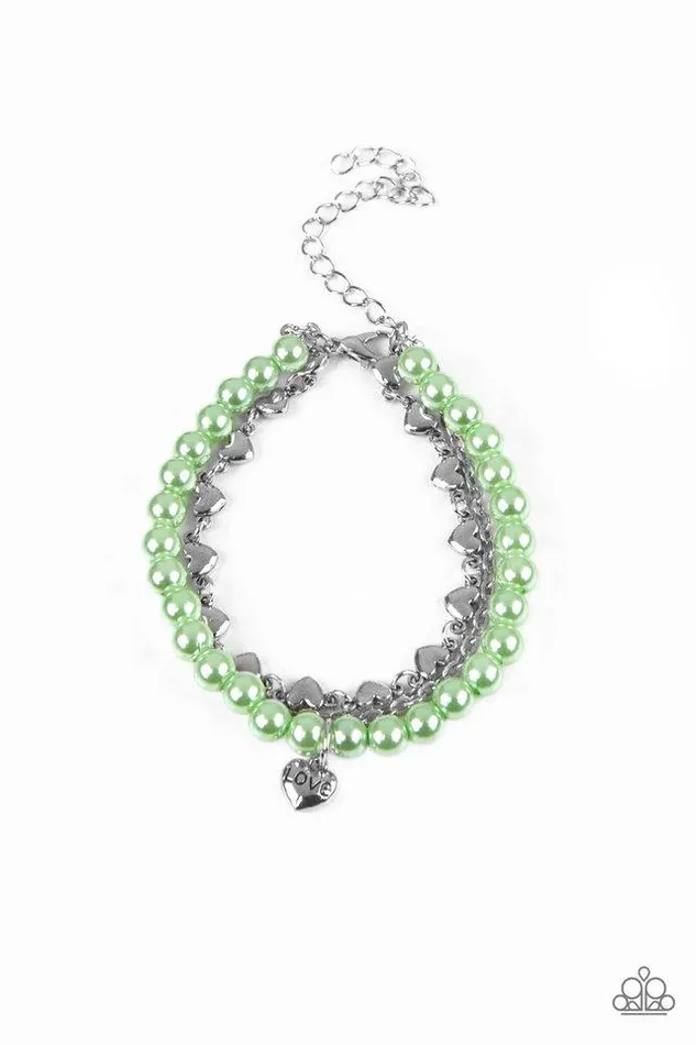 Paparazzi Bracelet Love Like You Mean It Green Paparazzi Jewelry Bracelets