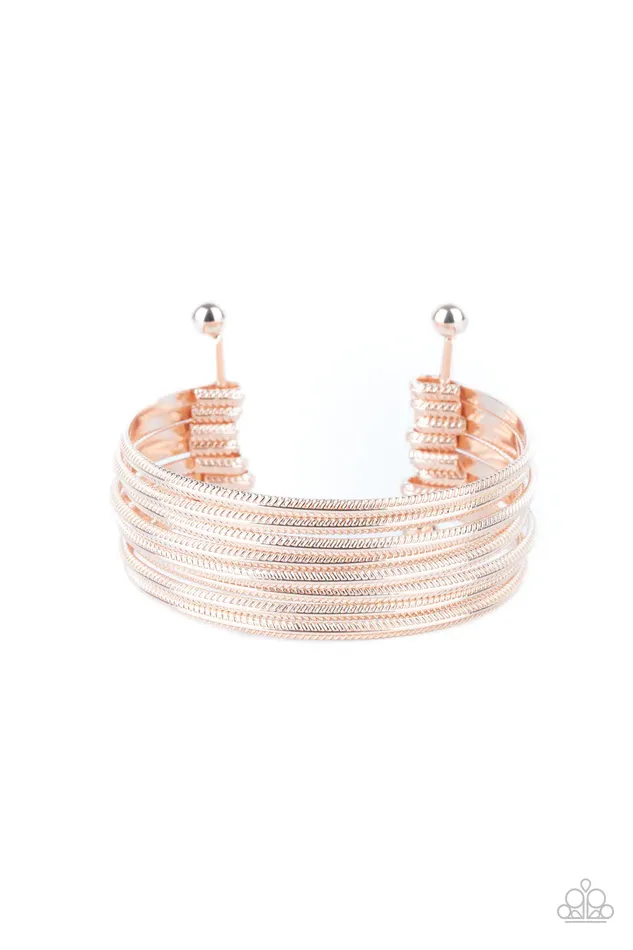 Paparazzi Bracelet Now Watch Me Stack Rose Gold Paparazzi Jewelry Bracelets