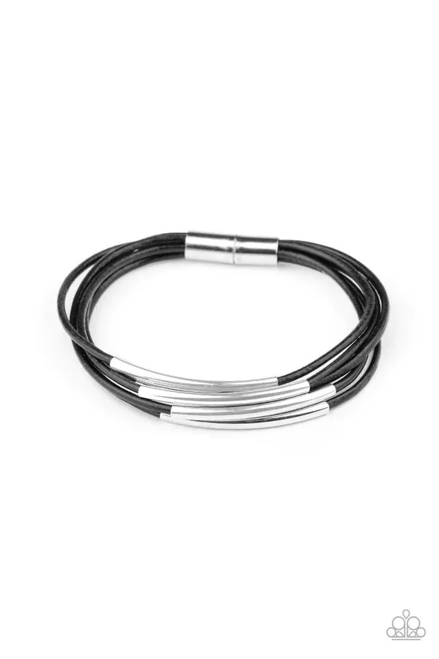 Paparazzi Bracelet Power CORD Black Paparazzi Jewelry Bracelets