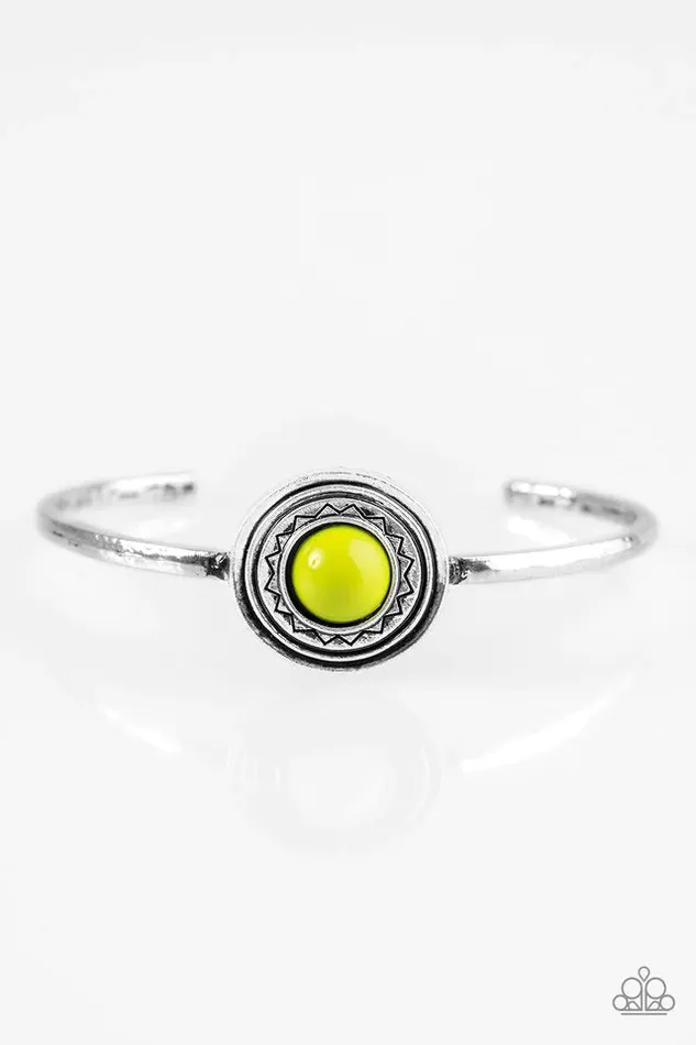 Paparazzi Bracelet Sahara Sunshine Green Paparazzi Jewelry Bracelets