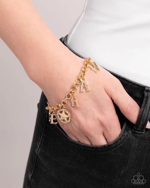 Paparazzi Bracelet Yeehaw Yell Gold Paparazzi Jewelry Bracelets