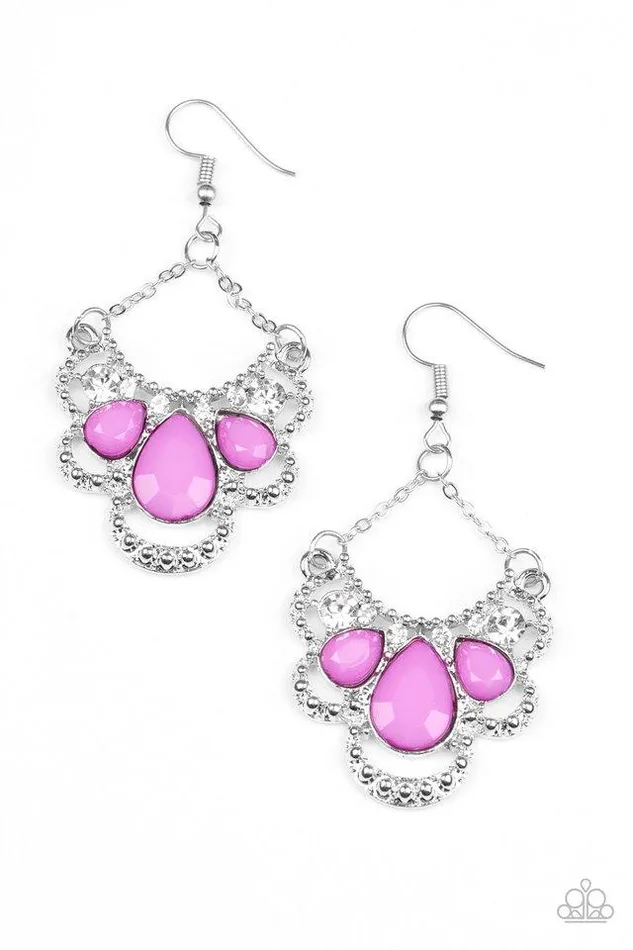 Paparazzi Earring Caribbean Royalty Purple Paparazzi Jewelry Earrings