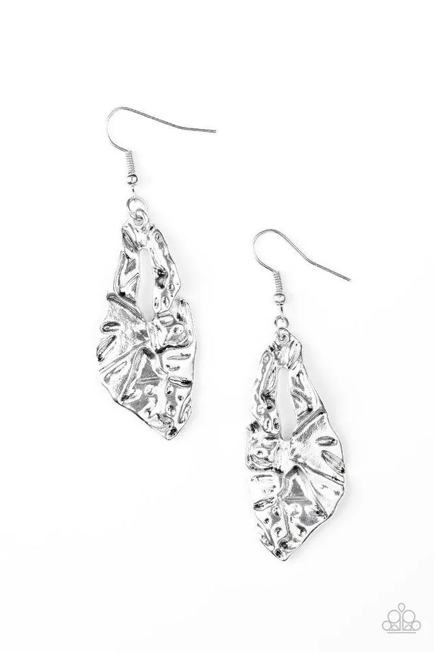 Paparazzi Earring Cave Cavalier Silver Paparazzi Jewelry Earrings