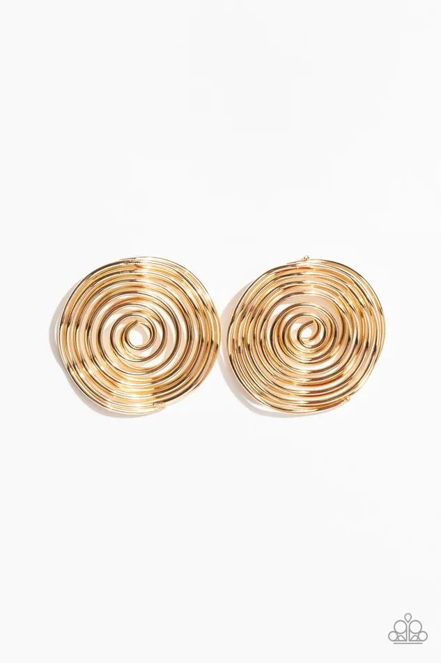 Paparazzi Earring COIL Over Gold Paparazzi Jewelry Earrings Paparazzi Earring COIL Over Gold Paparazzi Jewelry Earrings