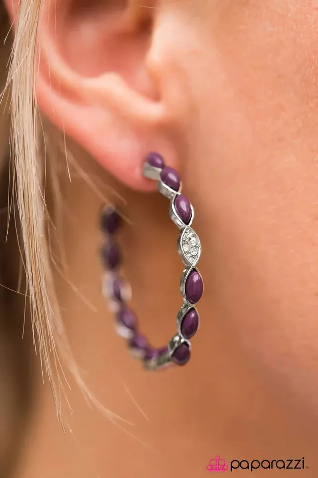 Paparazzi Earring Colorful Impressions Purple Paparazzi Jewelry Earrings