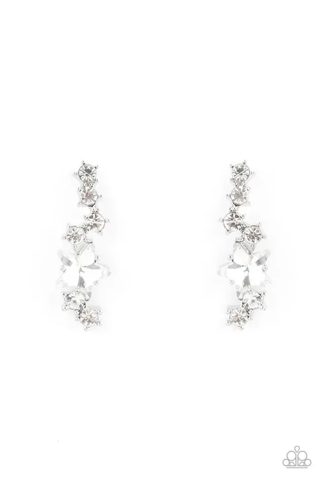 Paparazzi Earring Cosmic Combustion White Paparazzi Jewelry Earrings Paparazzi Earring Cosmic Combustion White Paparazzi Jewelry Earrings