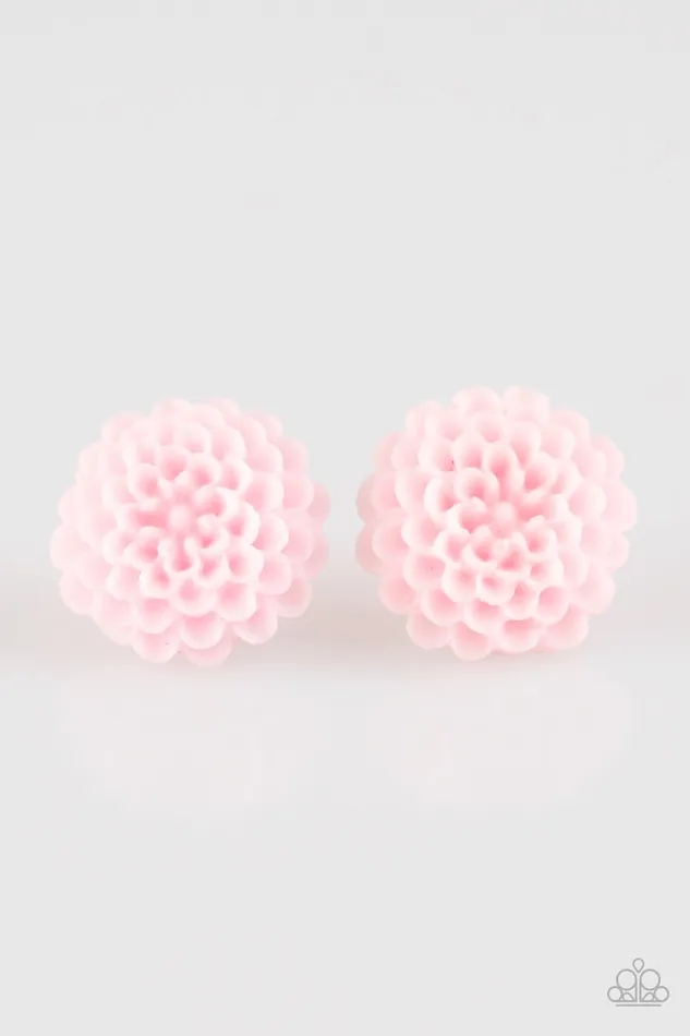 Paparazzi Earring Dandelion Demure Pink Paparazzi Jewelry Earrings