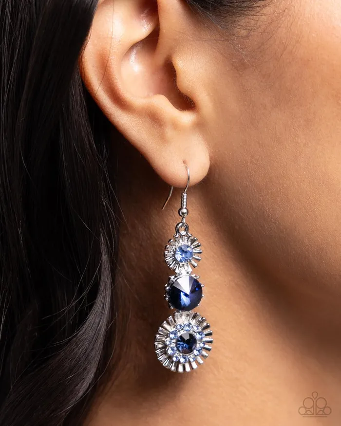 Paparazzi Earring Dedicated Dalliance Blue Paparazzi Jewelry Earrings