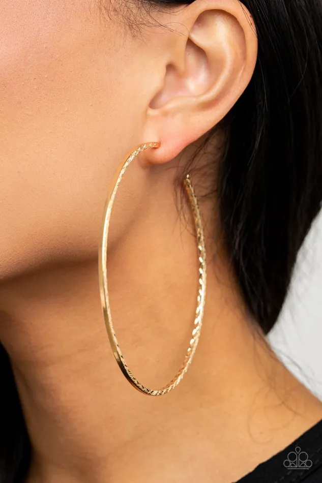 Paparazzi Earring Diamondback Diva Gold Paparazzi Jewelry Earrings