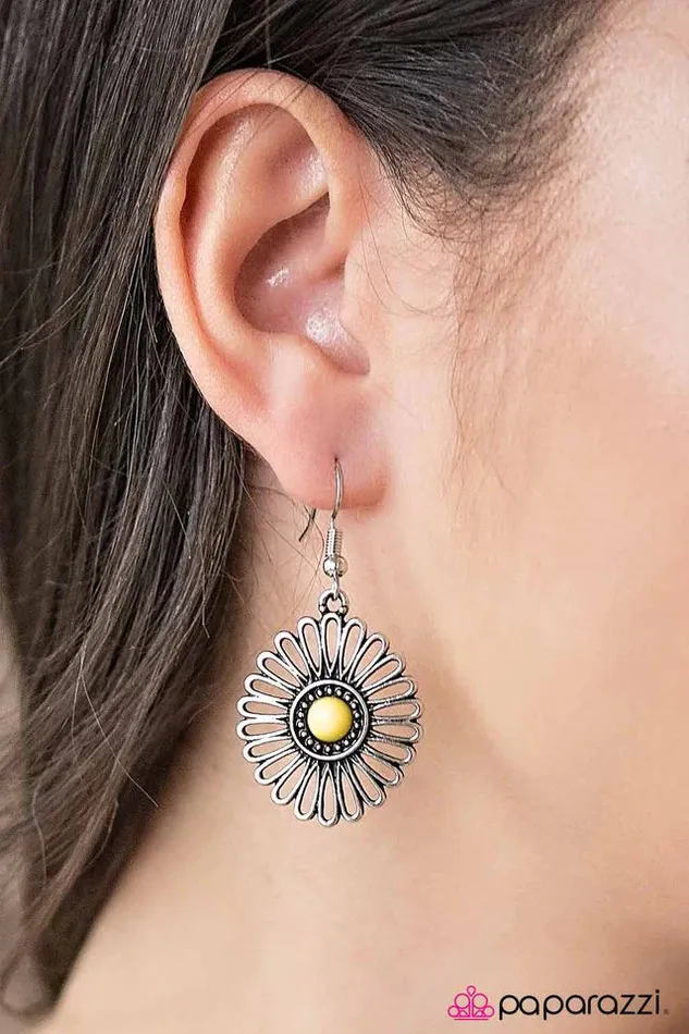 Paparazzi Earring Forever and A Daisy Yellow Paparazzi Jewelry Earrings