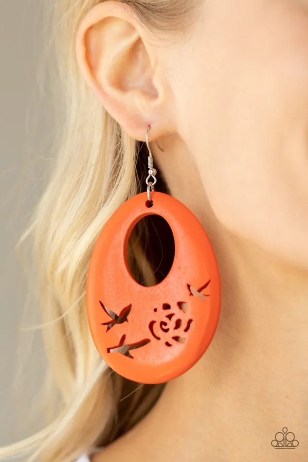 Paparazzi Earring Home TWEET Home Orange Paparazzi Jewelry Earrings