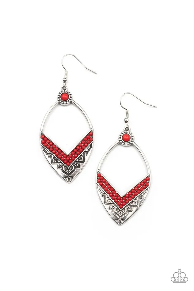 Paparazzi Earring Indigenous Intentions Red Paparazzi Jewelry Earrings Paparazzi Earring Indigenous Intentions Red Paparazzi Jewelry Earrings