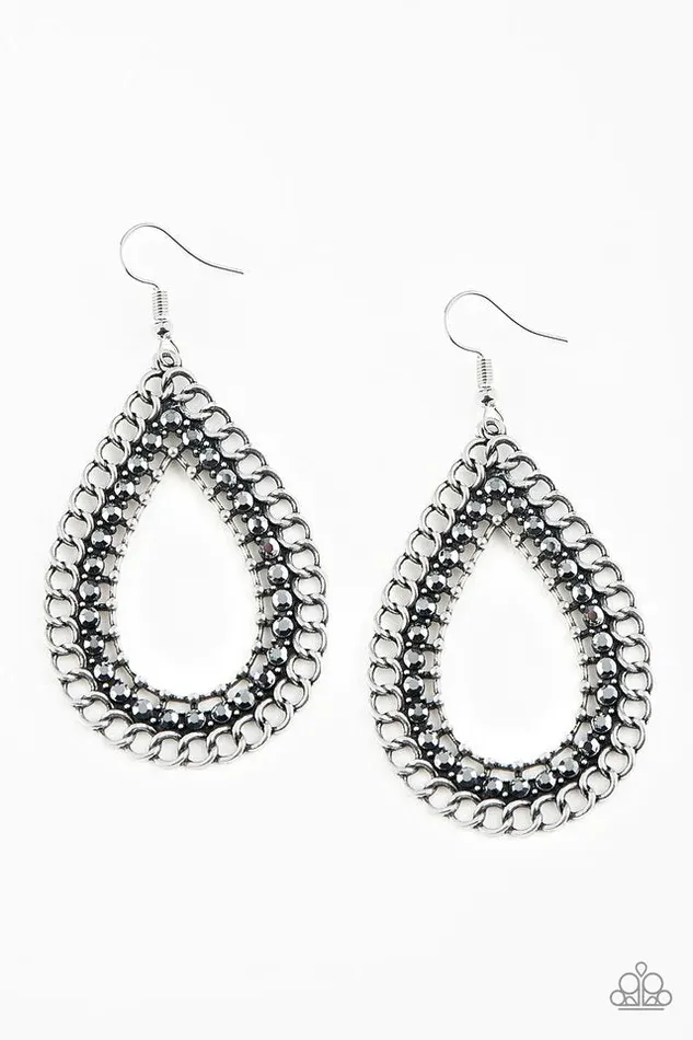 Paparazzi Earring Mechanical Marvel Silver Paparazzi Jewelry Earrings