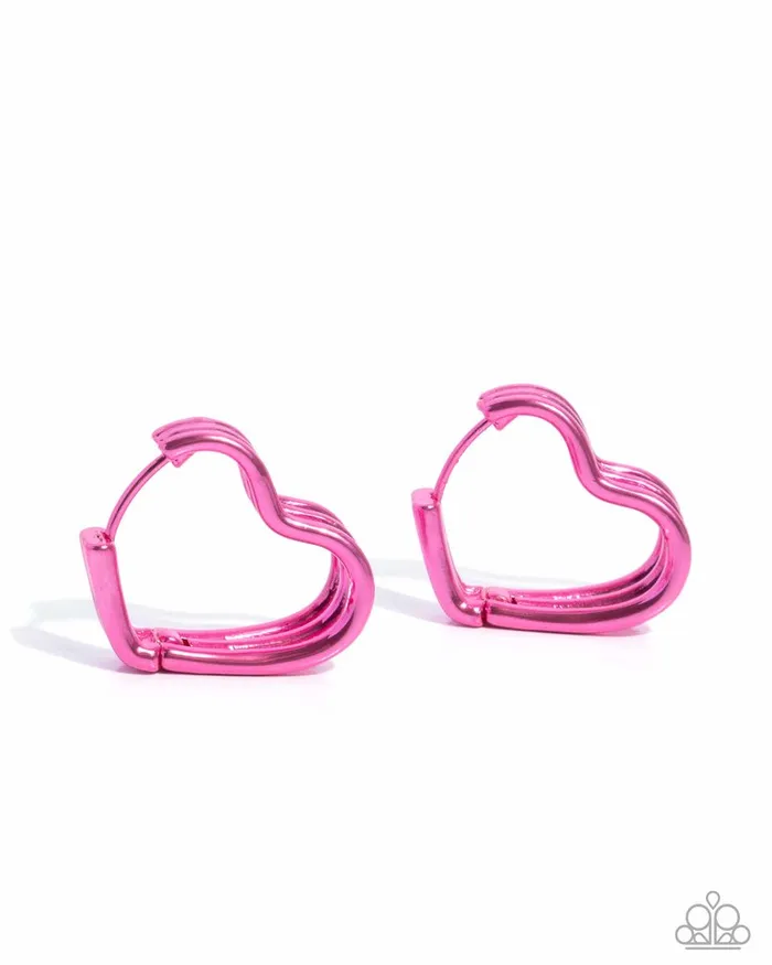 Paparazzi Earring Memorable Love Pink Paparazzi Jewelry Earrings Paparazzi Earring Memorable Love Pink Paparazzi Jewelry Earrings
