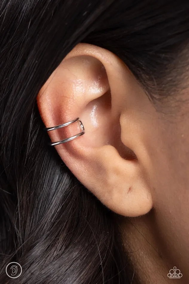 Paparazzi Earring Metallic Moment Silver Paparazzi Jewelry Earrings