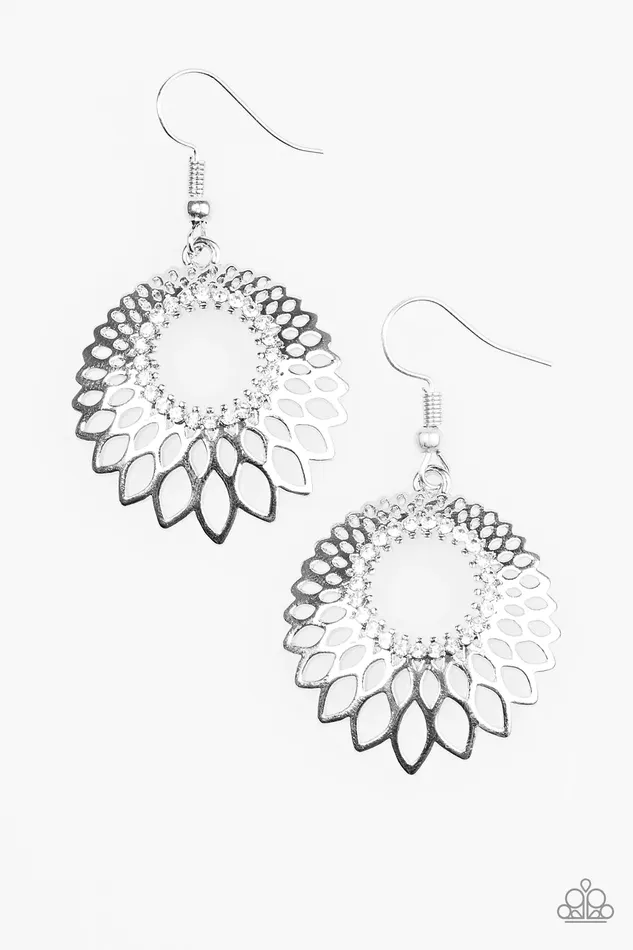 Paparazzi Earring You Heard The GLAM White Paparazzi Jewelry Earrings
