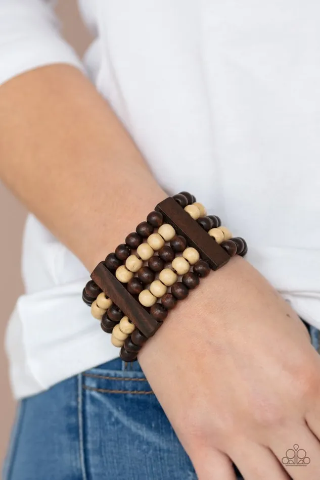 Paparazzi Jewelry Bracelets Paparazzi Bracelet Caribbean Catwalk Brown