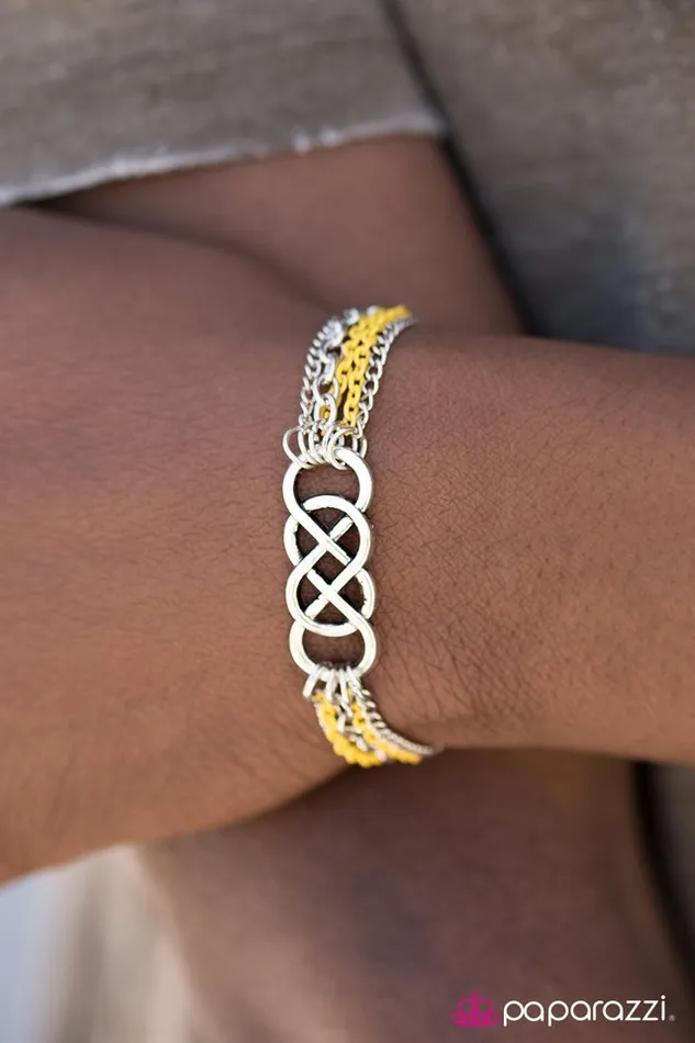 Paparazzi Jewelry Bracelets Paparazzi Bracelet Colorful Collaboration Yellow