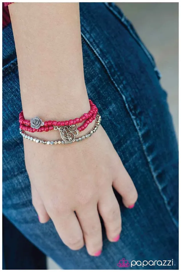 Paparazzi Jewelry Bracelets Paparazzi Bracelet DeepSeeded Love Pink