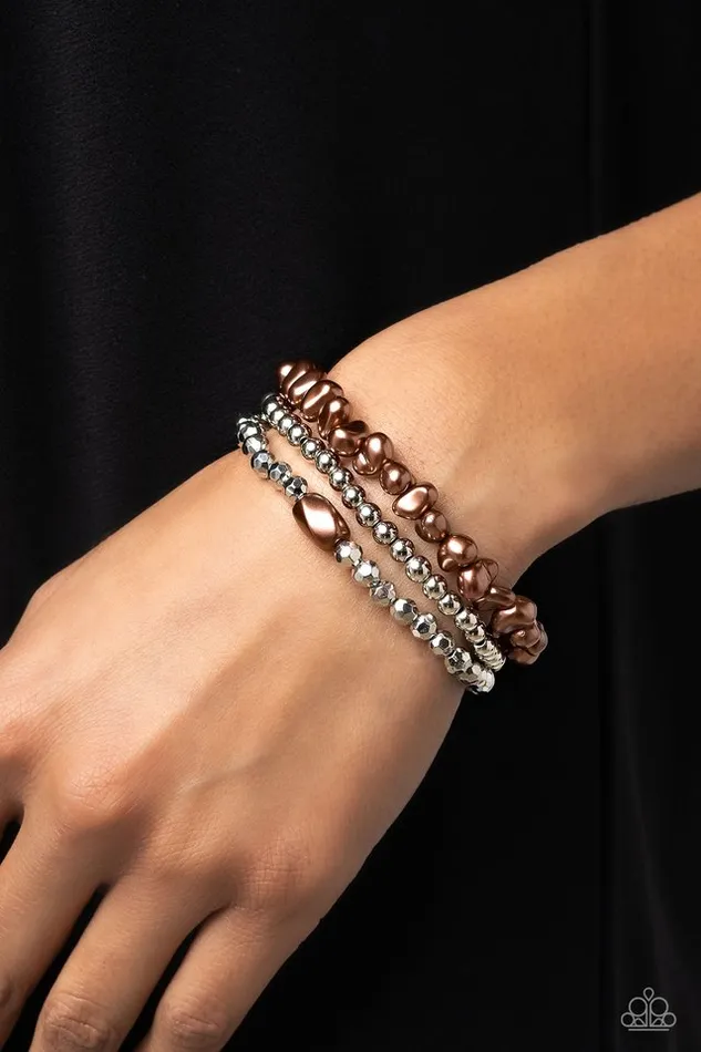 Paparazzi Jewelry Bracelets Paparazzi Bracelet Effulgent Exchange Brown