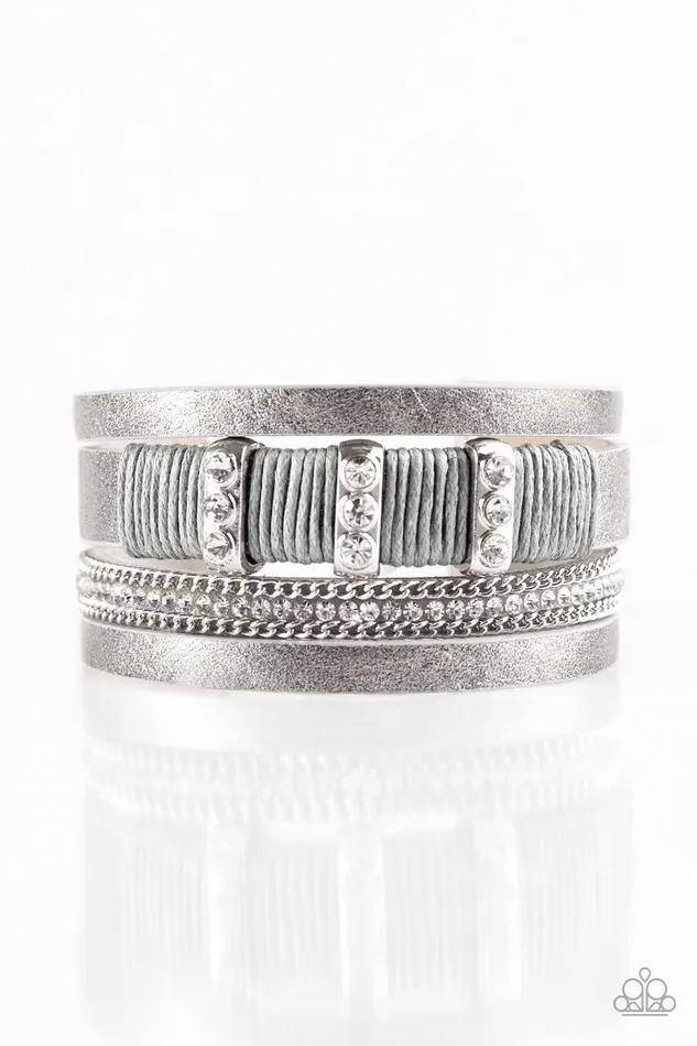 Paparazzi Jewelry Bracelets Paparazzi Bracelet FAME Night Silver