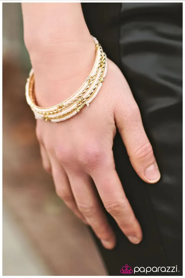 Paparazzi Jewelry Bracelets Paparazzi Bracelet Feeling Fancy Gold