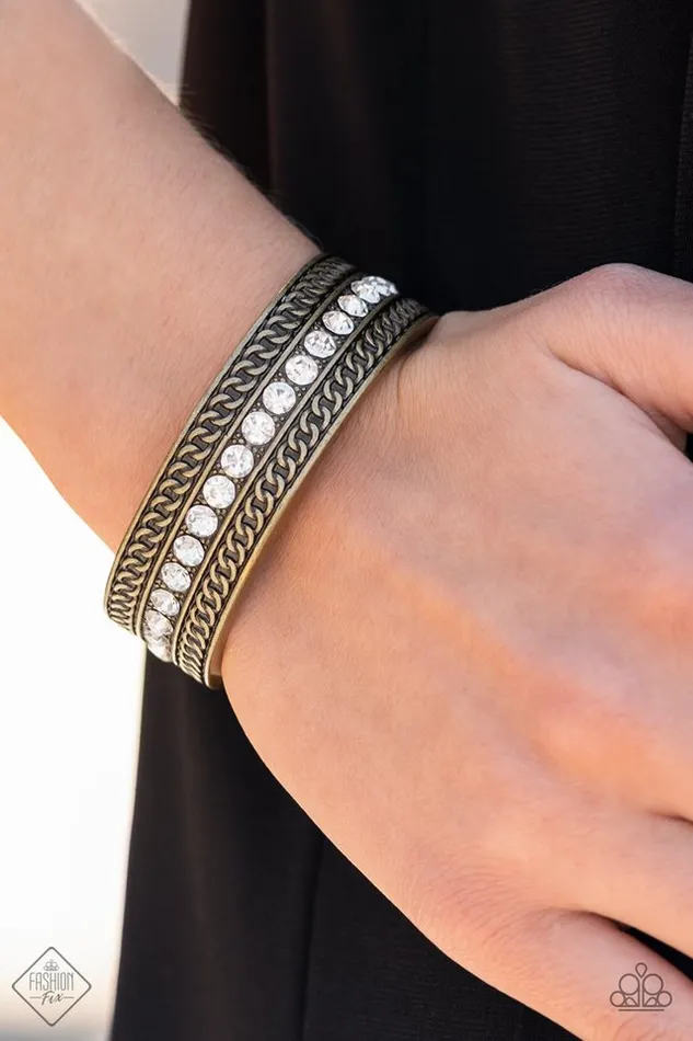 Paparazzi Jewelry Bracelets Paparazzi Bracelet Grit Goals Brass