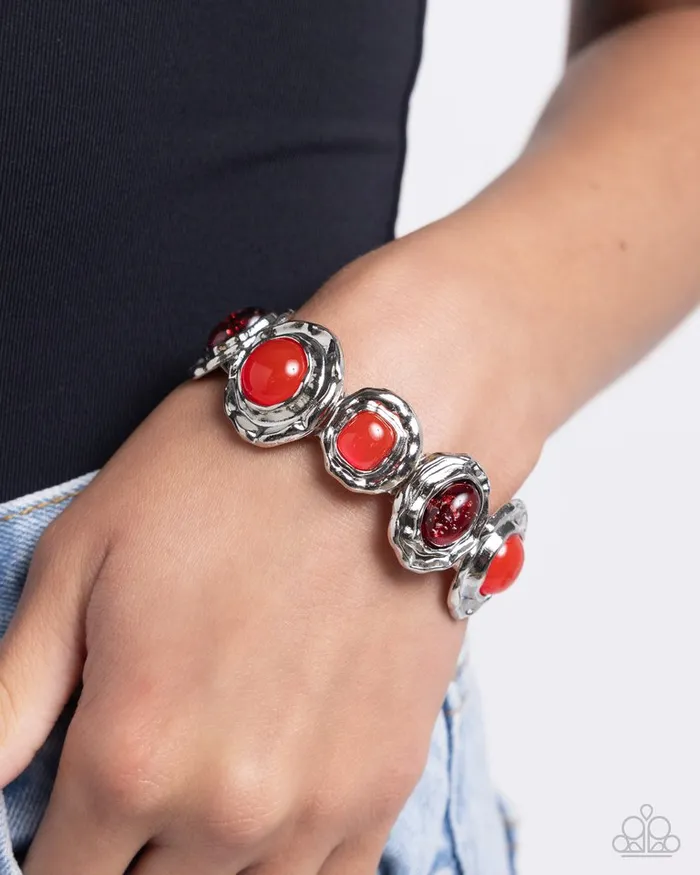 Paparazzi Jewelry Bracelets Paparazzi Bracelet Hammered High Red