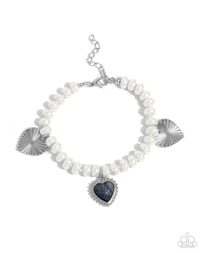 Paparazzi Jewelry Bracelets Paparazzi Bracelet Heartstruck Haven Silver Paparazzi Jewelry Bracelets Paparazzi Bracelet Heartstruck Haven Silver