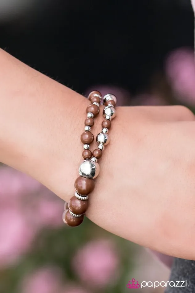 Paparazzi Jewelry Bracelets Paparazzi Bracelet I Could Have Danced All Night Brown Paparazzi Jewelry Bracelets Paparazzi Bracelet I Could Have Danced All Night Brown