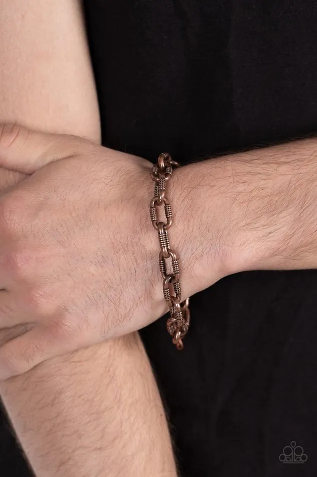 Paparazzi Jewelry Bracelets Paparazzi Bracelet Industrial Infantry Copper