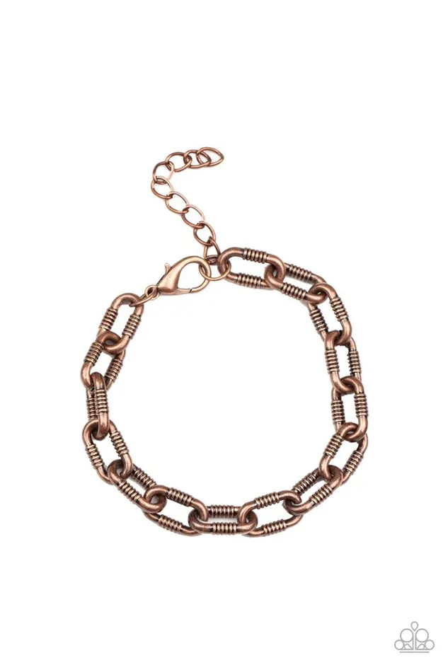 Paparazzi Jewelry Bracelets Paparazzi Bracelet Industrial Infantry Copper