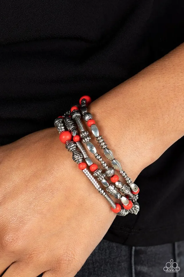 Paparazzi Jewelry Bracelets Paparazzi Bracelet Jungle Jubilee Red
